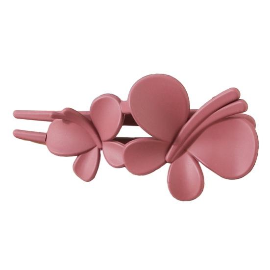 Women Solid Color Strong Grip Hair Clip Exquisite Anti-slip Butterflies Decor Elegant Hairpin Hair Accessories
