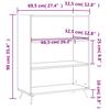 Bookshelf Concrete Grey 69.5 x 32.5 x 90 cm Particleboard