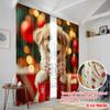2pcs,2D Plane Printing Curtains Roller Blinds Cute Puppy Christmas Gifts Polyester Fabric (without Rod) Versatile All Use for