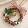 Wall Ornaments Christmas Garland Green Leaf Hanging Wreath Christmas Wreath Bell Pendant  Gift