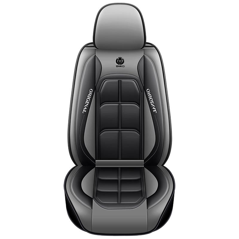 Universelle PU-Leder Autositzbezüge - Atmungsaktiv Langlebig Wasserdicht Vorderschutz Bequem Rund Einfach zu Installieren Geeignet für die meisten Fahrzeuge