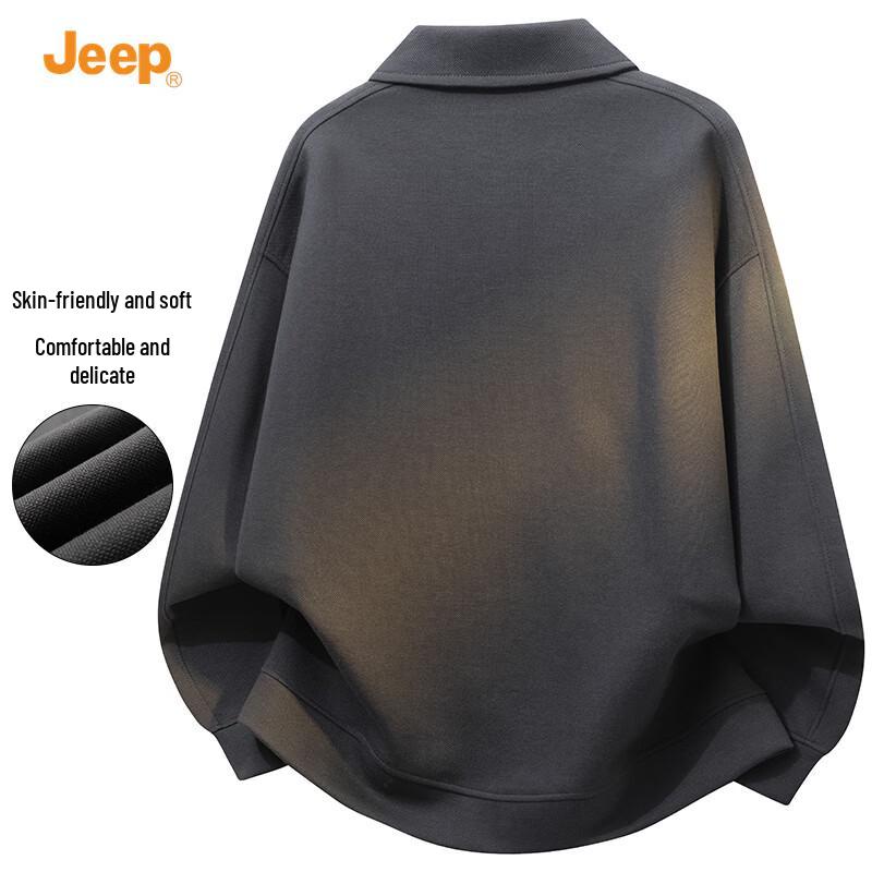 JEEP Men's Shirt Collar Sweatshirt