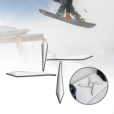 Zestaw 4 Naklejek na Snowboard/Łyżwy Zamienne do Przenośnych Zimowych Aktywności na Świeżym Powietrzu