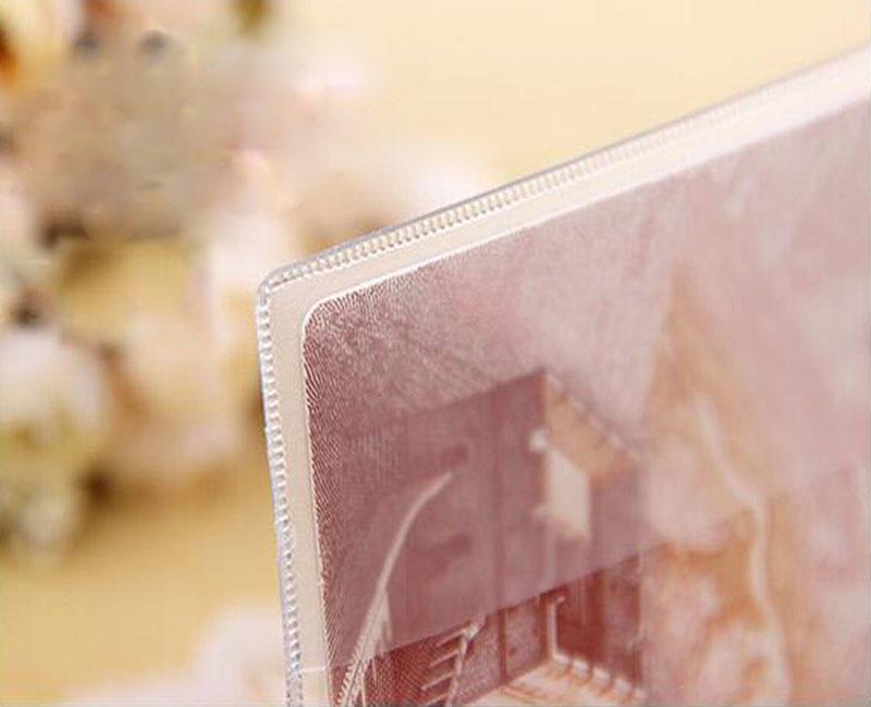 Protector de husă pentru pașaport de călătorie, impermeabil, transparent, pentru suport pentru cărți de identitate