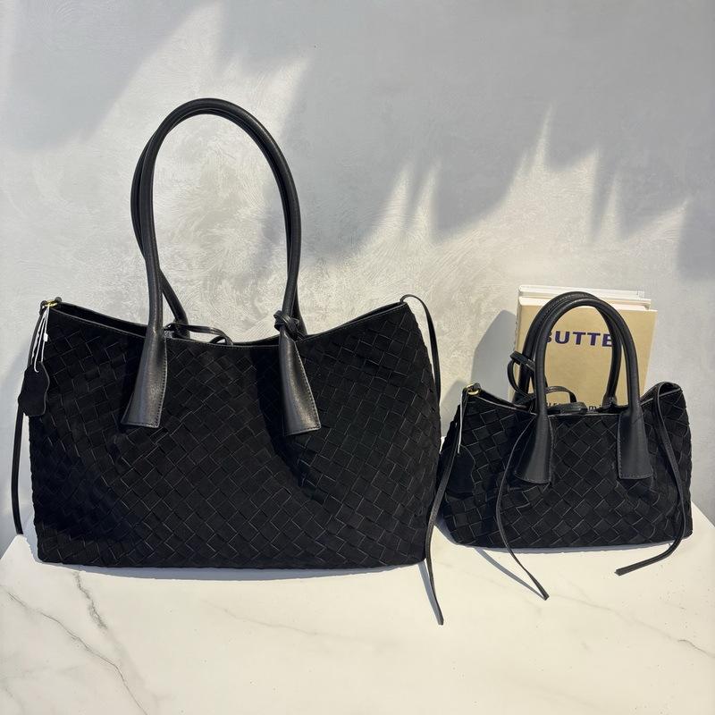 26 Borsa da Donna in Vera Pelle Intrecciata a Mano Tinta Opaca Borsa a Shopper Cesto di Verdura a Spalla