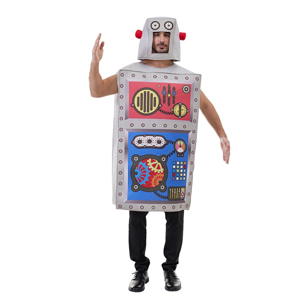 Erwachsene Männer Roboter Kostüm Halloween Damen Lustige Schwamm Roboter Cosplay im Angebot