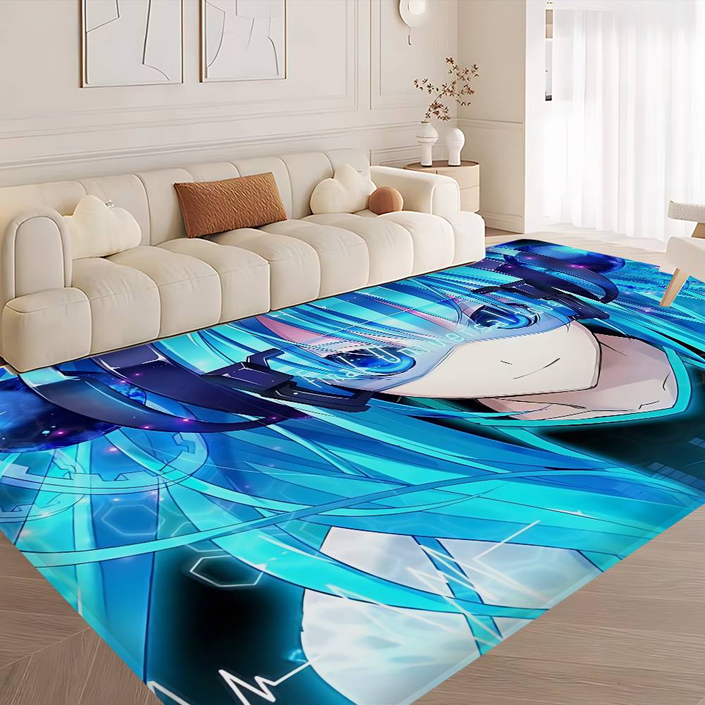 Music H-Hatsune Girl M-Mikues Room Mats Retro Multiple Choice Living Room Kitchen Rug Non-Slip Welcome Rug