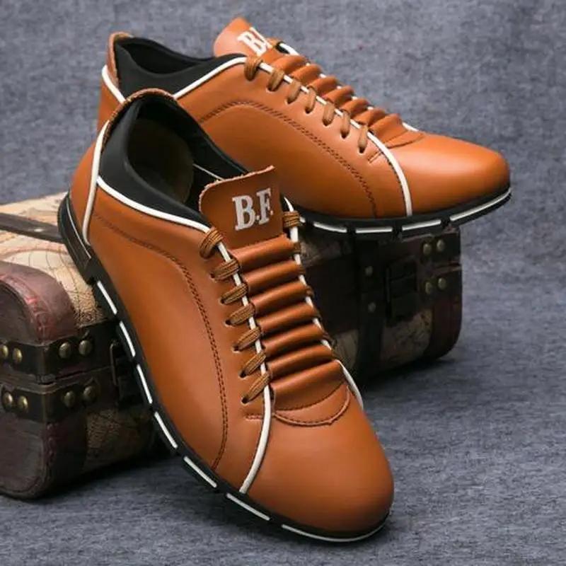 Mode 2024 Freizeitschuhe Herren Mode PU-Lederschuhe für Herren Sommer Herren Flache Schuhe Sneaker Herren Dropshipping Übergröße 38-48