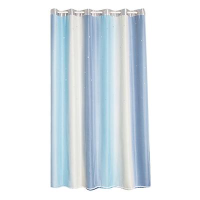 Camada Dupla Hollow Sala de Estar Dedroom Poliéster Cortina Cortina de Sombreamento de Janela DecoraçãoAzul Escuro