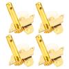 2L 2R Gold Ukulele String Tuning Pegs Locking Tuners With White Buttons