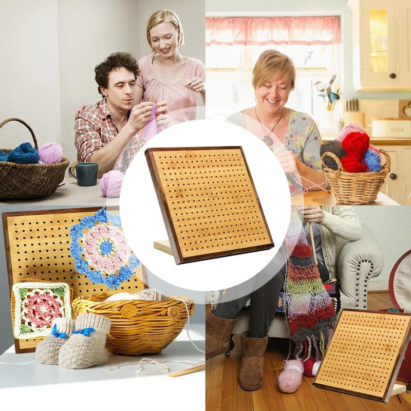 Tragbares Lochbrett zum Häkeln Langlebiges Woll-Strick-Näh-DIY-Bastelbrett mit Löchern Universell Verstellbar Für DIY