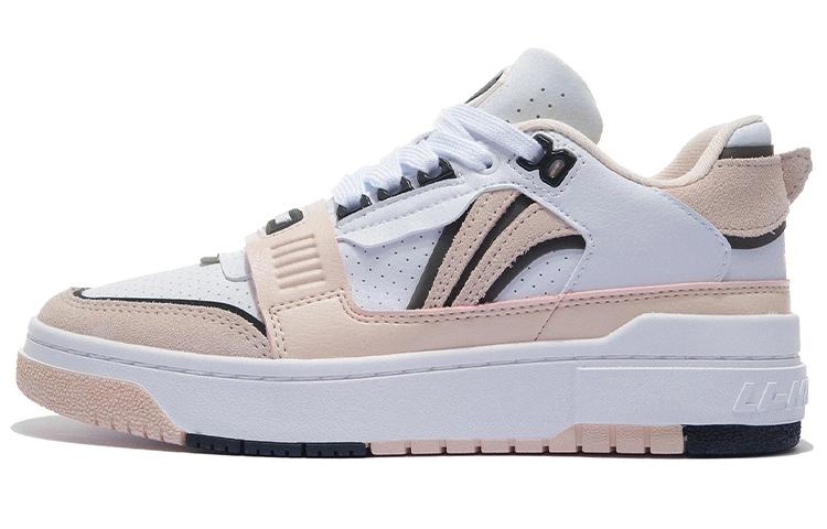 Li Ning BADFIVE Vintage Basketball Shoes Women s Low Top Standard White/Soft Rose Pink ABCS004-1 36