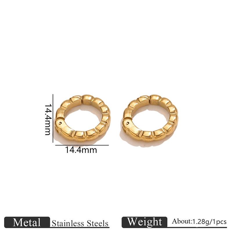 1Pcs Stainless Steel Clasps Gold Geometry Heart Round Ring Lobster Clasp Hook Connectors Diy Jewelry Making Supplies Accessories