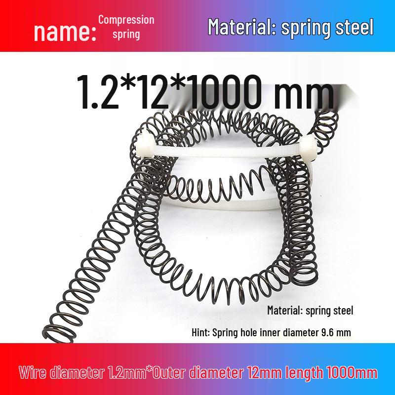 Spring Wire: 1m Long, Soft Pressure, Manganese Steel, 0.3-4.5mm Diameter, Yellow Compression Return.