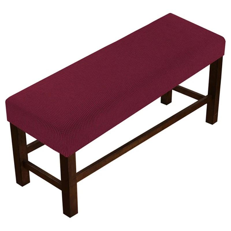 

1PC Long Bench Cover Thickened Living Room Anti-Dust Removable Bench Slipcover Washable Bench Seat Protector S червоний