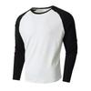 Men S Slim Fit Round Neck Long Sleeve Color Block Pullover Base Layer