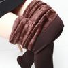 Women's Fleece Leggings Solid Color Regular Size Jean Look Jeggings Tights for Autumn and Winter