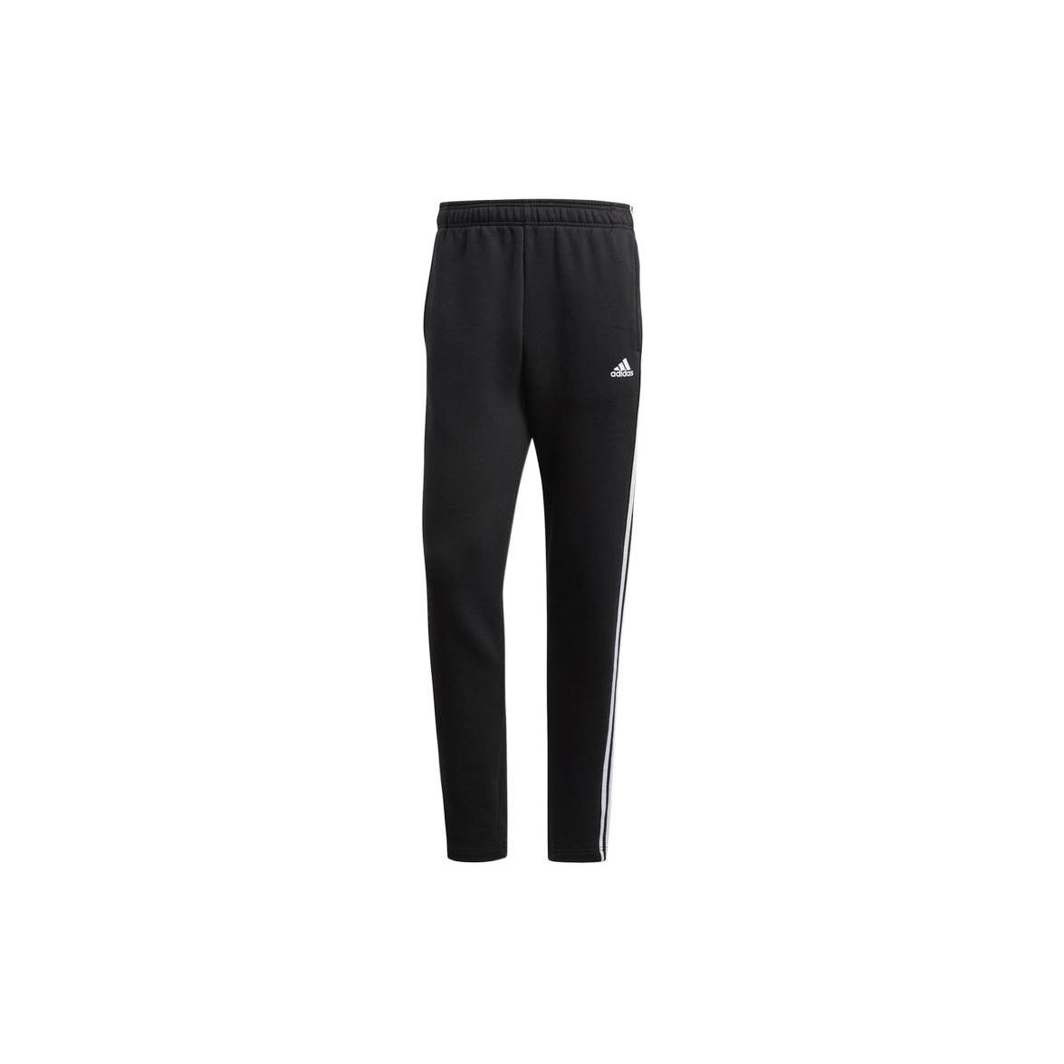 Men s adidas Solid Color Stripe Knit Sports Pants/Trousers/Joggers Black BK7422 XXXL