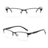 Business Men's Myopia Glasses Vintage Half Frame Anti Blue Light Near Sight Diopter Eyeglasses Finished Prescription Eyewear