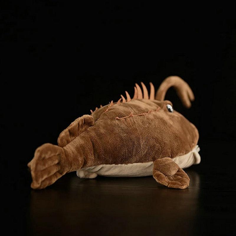 New Anglerfish Monkfish High Fidelity Plushie Lophius Americanus Plush Toys Lifelike Sea Animals Simulation Doll Toy Gifts Kids