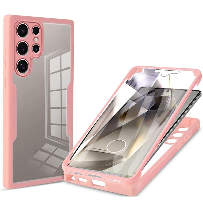 360 Full Cover Screen Protector Case For Samsung Galaxy S24 S23 S22 Ultra S21 Plus S20 FE A55 A35 A53 A52s A34 A14 A54 A15 Cover