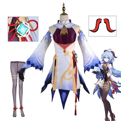  Genshin Impact Cos Costume Sweet Rain Cos Game Suit Cosplay Costume Female Sweet Rain One-piece Socks Full Suit