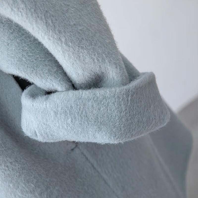 Sybill's Women's Hooded Wool Blend Mid-length Coat