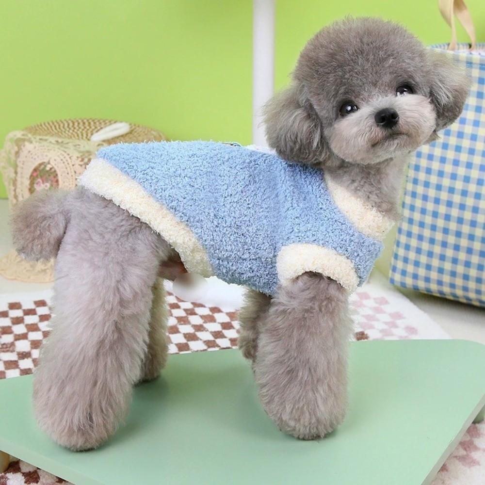 Soft Cat Dog Clothes Winter Warm Puppy Clothes New Plush Dog Coat  For Small Medium Dogs