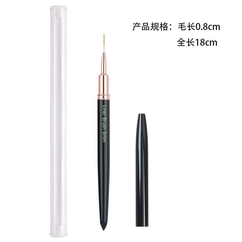 Professional Fine Tip Nail Art Liner Brush Set Metal Handle