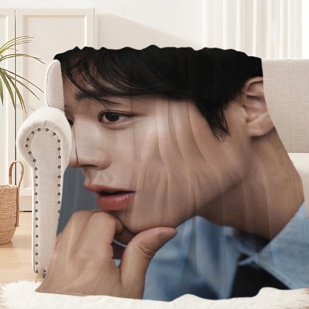 Kpop Boy P-Park Ji-Hoon Blanket Blanket for Couch Sofa Travel Home Hiking Picni Bed Beding Flannel Blanket birthday gift
