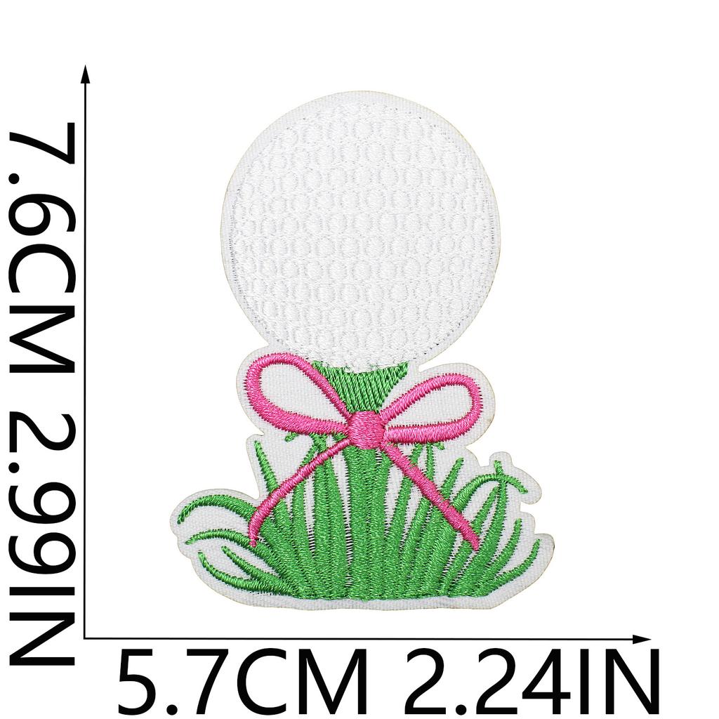 Golfbroderi Stoffklistremerke Golf Datamaskinbroderi Etikett Klær Veske Dekorasjon Flaggbroderi Klistremerke Varmepåføring