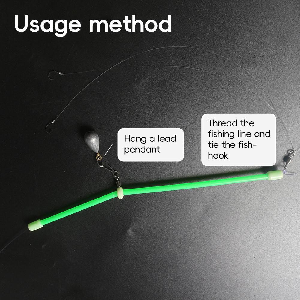 5 Stück 7-25CM Leuchtende Kunststoffröhre Grundangeln Balance Meeresangeln Weitwurf Verwicklungssichere Kunststoff-Winkelrohr Köder Zubehör