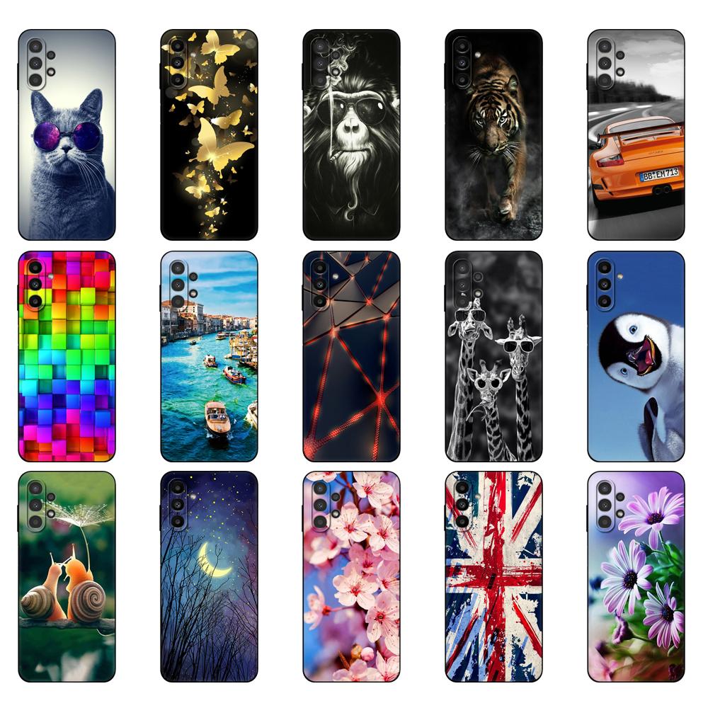 For Samsung Galaxy A13 5G 4G Case Back Cover 5G 4G For Samsung A13 LTE Bag Soft Silicon Black Tpu Case Pink Anime Space Car