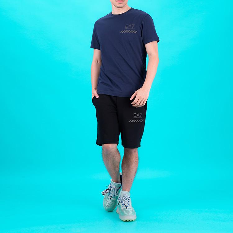 Emporio Armani T-shirt da uomo a maniche corte con logo EA7 SS22 Top Blu 3KPT72-PJ8SZ-1554