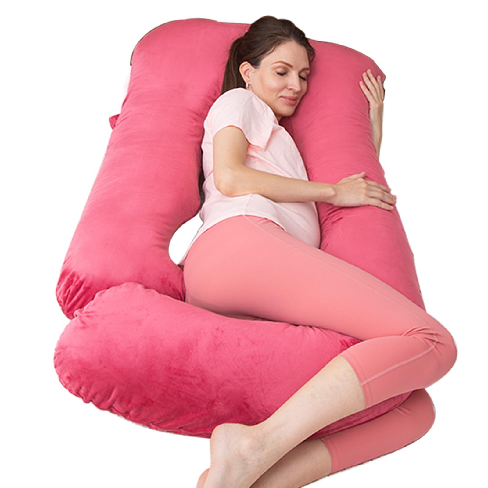 

AMCATON Подушка для тела для беременных Подарок для беременных Обнимающая Кормящая Обнимающая Полноценная Отдыхающая Боковая Поясничная Беременная Многофункциональная Кроватка Съемный Чехол Подушка,