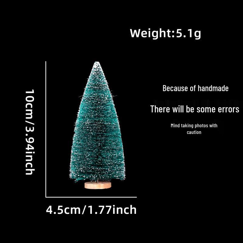 Schnee-beflockter Mini-Sisal-Weihnachtsbaum: Künstliche Weiße Zeder in verschiedenen Größen zur Dekoration von Mikrolandschaften