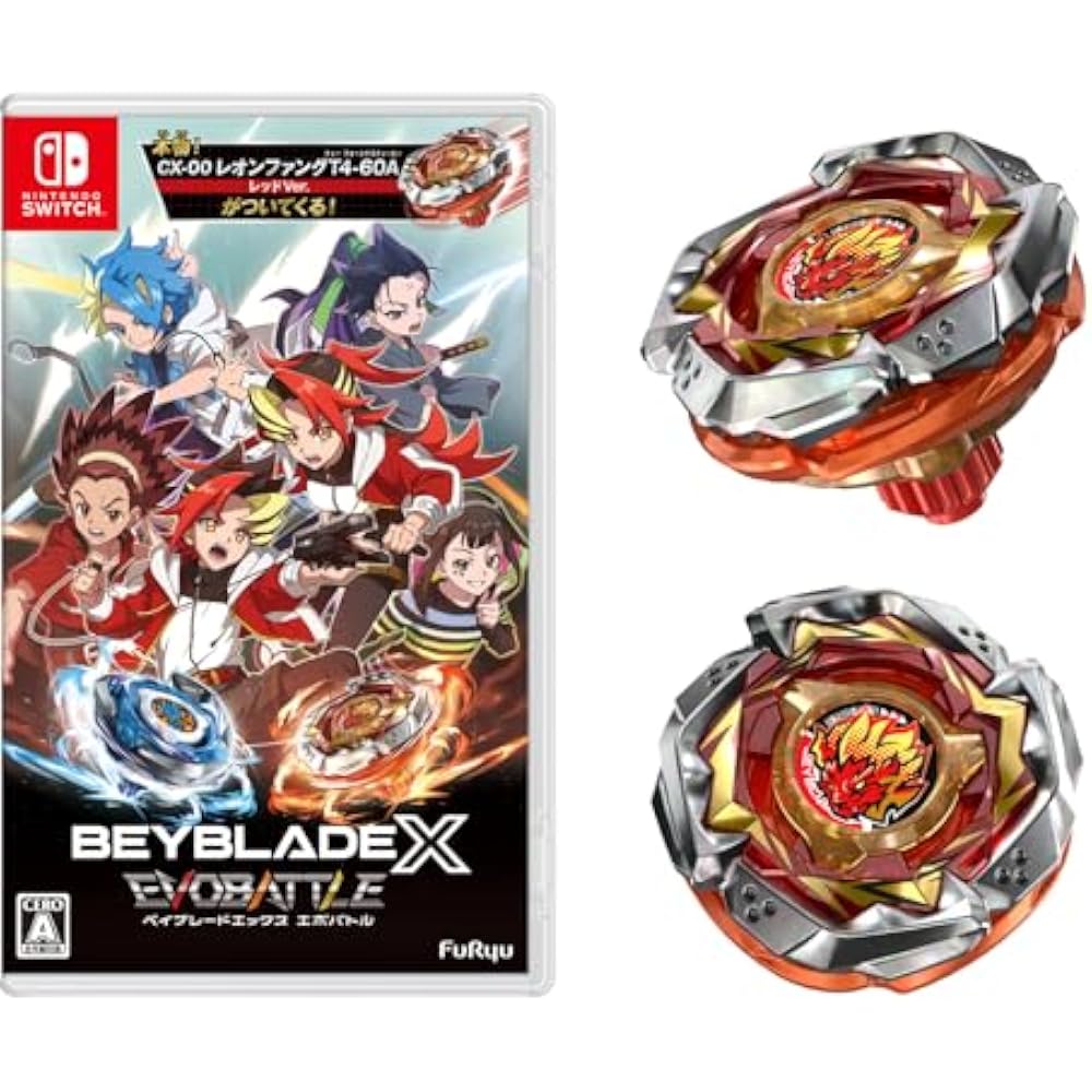 Beyblade X Evo Battle -Switch [manufacturer bonus] “CX-00 Leon Fang T4-60A Red Ver.” bundled