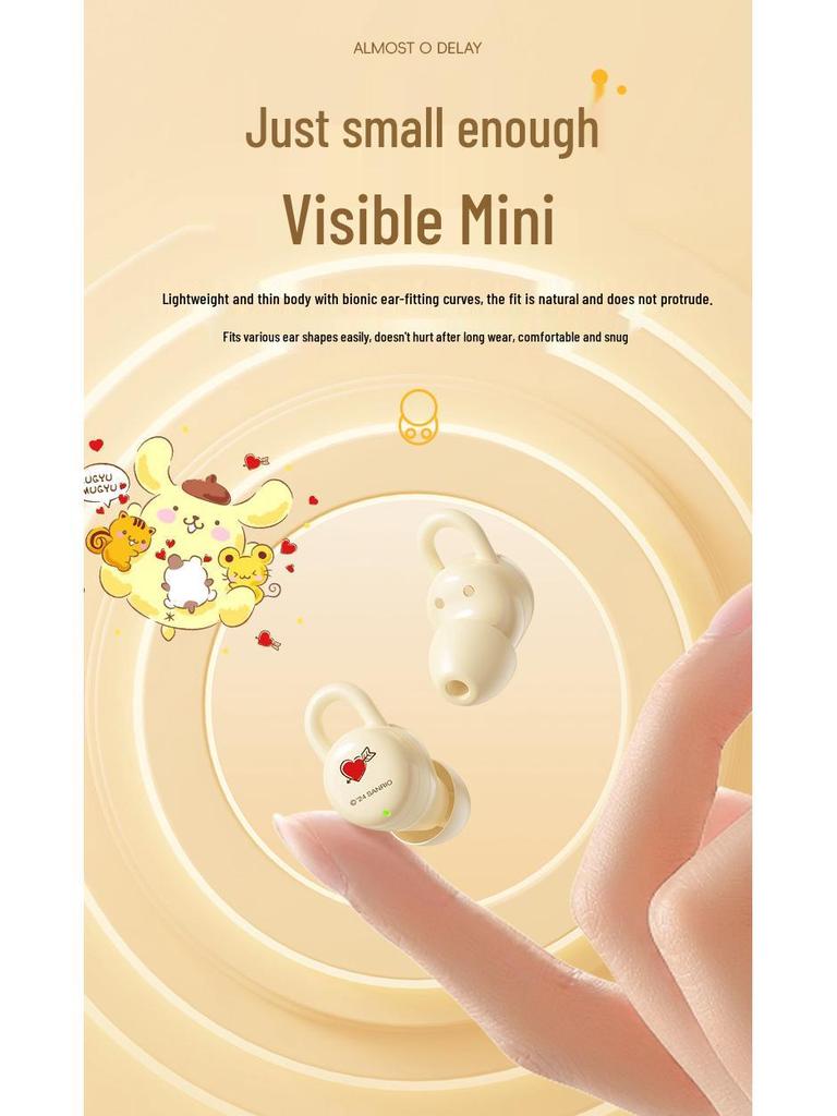 Ліцензійні справді бездротові Bluetooth навушники Sanrio для сну та спорту