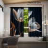 2 Stück   Blumen Vorhänge   Dekorative Fenster Vorhänge   Stangentasche Fenster Dekoration   für Schlafzimmer Wohnzimmer   Heim Dekoration   Zimmer De