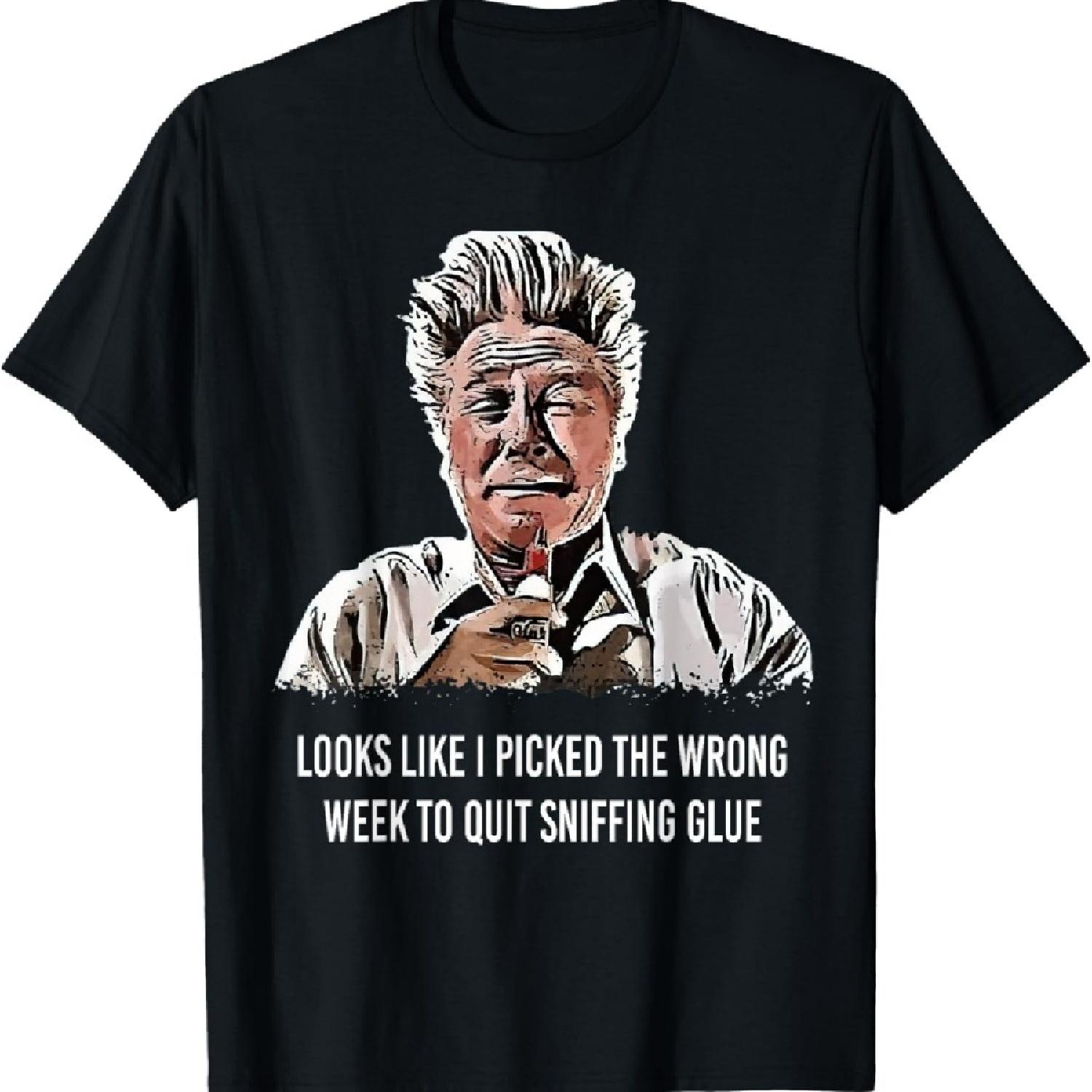 

Похоже, я выбрал не ту неделю, чтобы бросить нюхать клей. Футболка XXXXXL чёрный