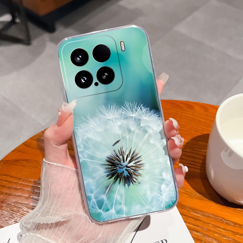 Leisure Flower Case For Xiaomi 15 Pro Clear Phone Bags Colourful Soft Back Cover For Xiaomi15 15Pro Silicone Anti Drop Housing