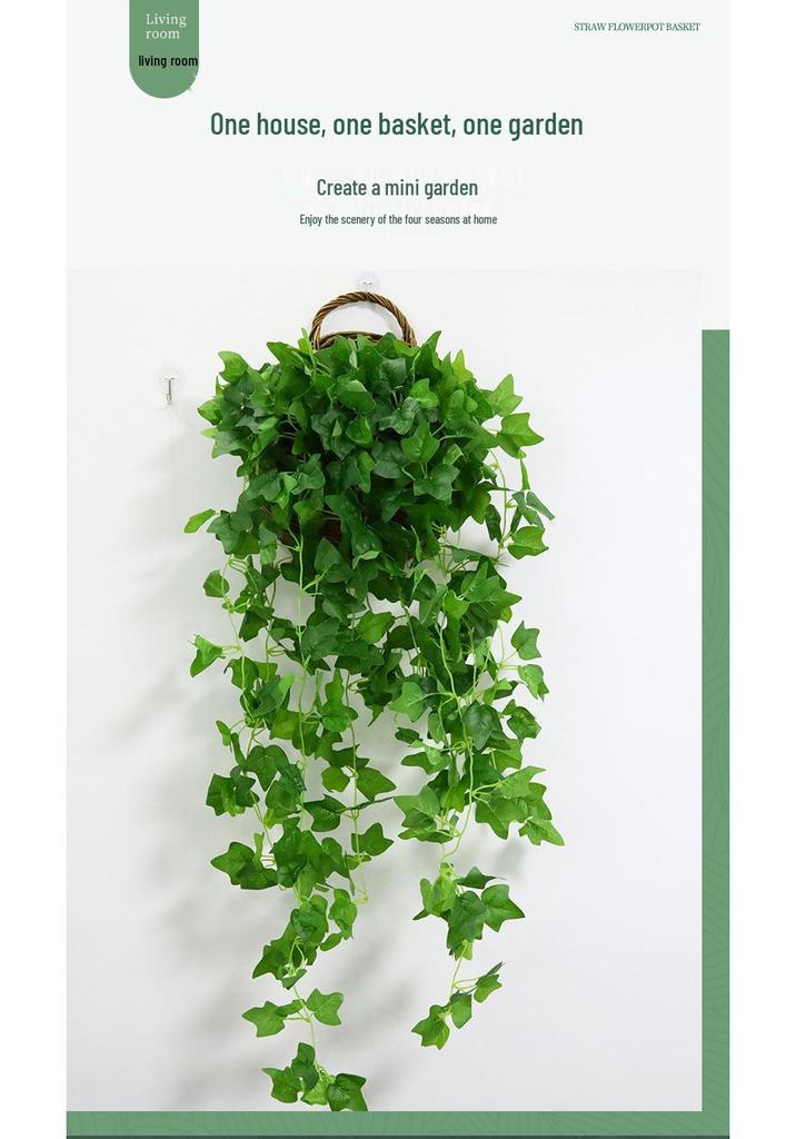 Handmade Willow Woven Wall Hanging Flower Basket Pot