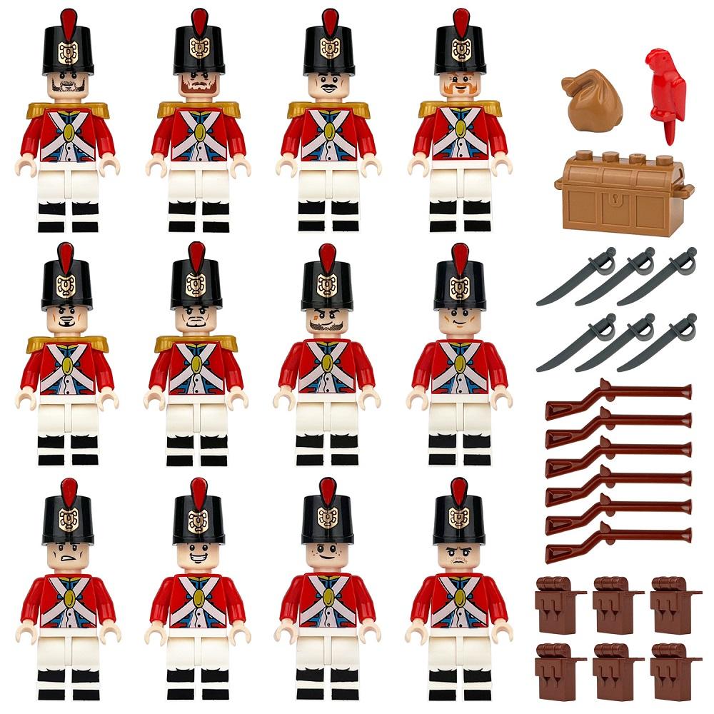 

Royal Navy Soldiers Building Blocks, Napoleonic British Army Mini Figures Scene Building Set 4.5cm