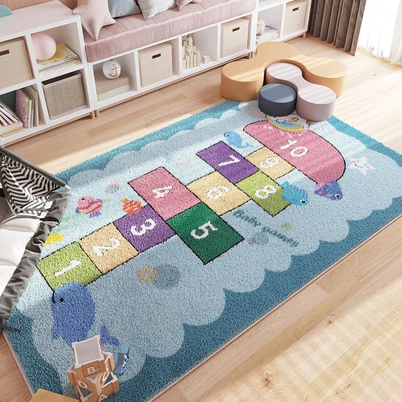 

Children s Room Carpets Living Room Decoration Fluffy Large Area Rug Washable Lounge Carpet Hopscotch Modern Bedroom Rugs Mat 60x90cm