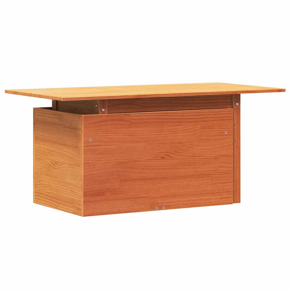 Garden Table Wax Brown 100 X 50 X 75 Cm Solid Pine Wood