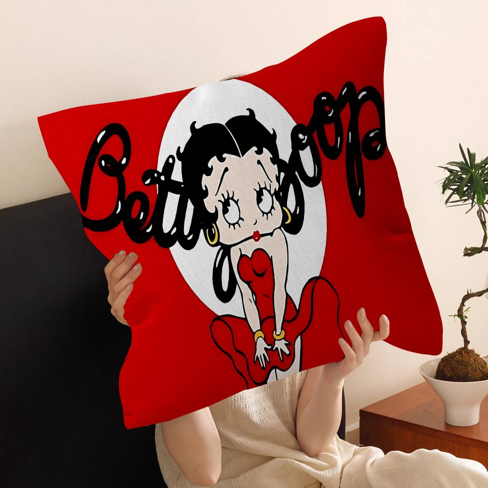 B-Betty Girl B-Boop Cushion Cover Inches Farmhouse Decor Home Throw Pillow Covers for Couch Decorations