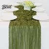 Tulle Table Runner Decor Rustic Tablecloth for Gauze Fabric Wrinkle Boho Wedding Party Delicate Elegant