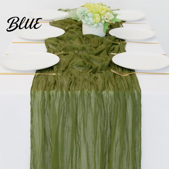 Tulle Table Runner Decor Rustic Tablecloth for Gauze Fabric Wrinkle Boho Wedding Party Delicate Elegant