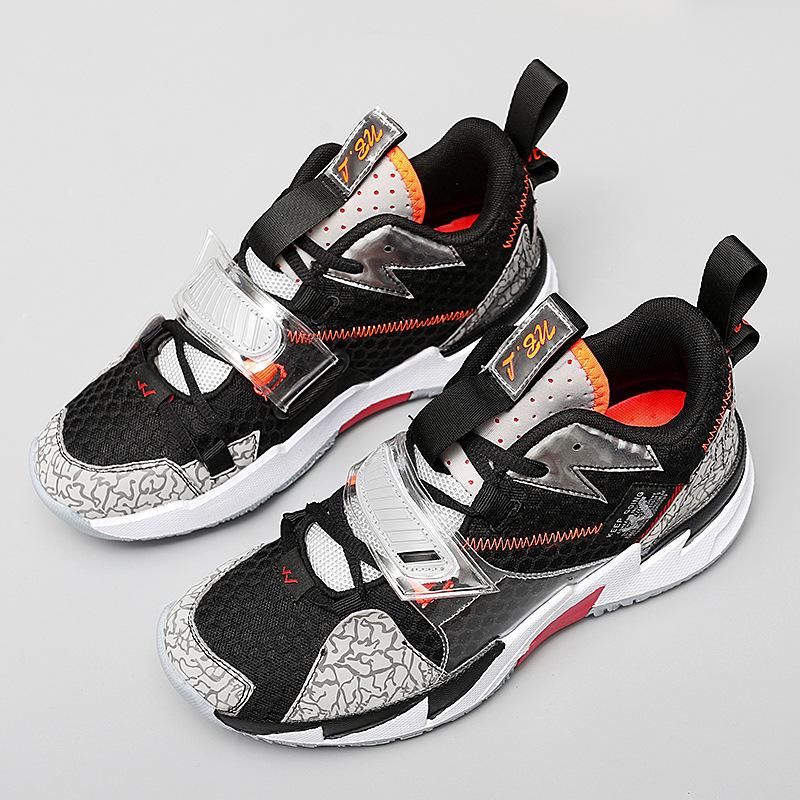 Student basketball shoes spring new children breathable mesh sneakers year-old shoes 36