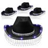 Glittering Powder Caps Fringed Diamond LED Cowboy Hat Bachelorettes Party Hat